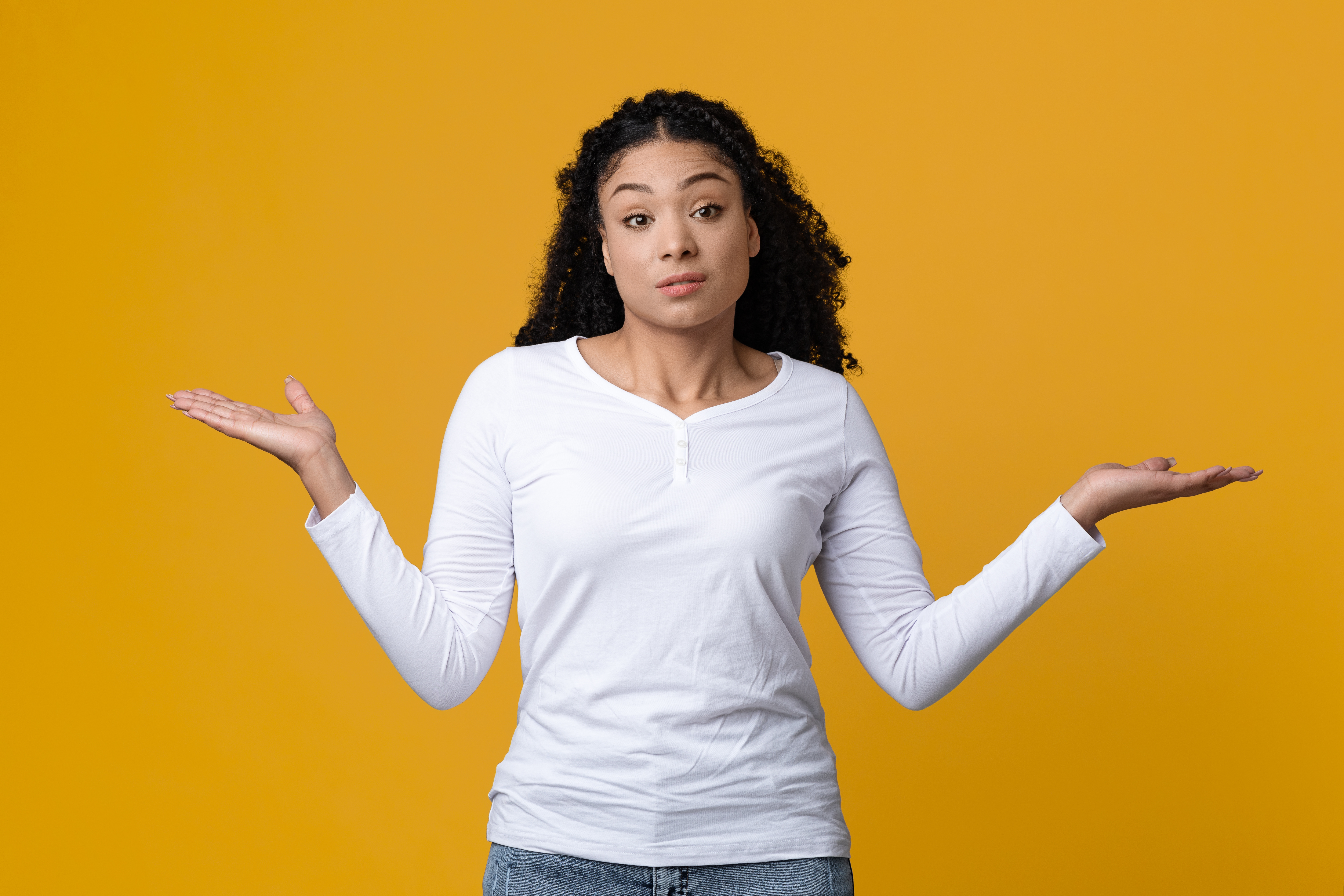 Female shrugging